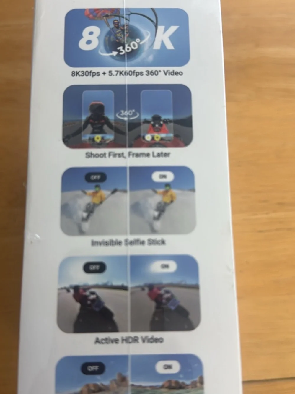 Insta360 Camera Box — White with Blue Accent Photos